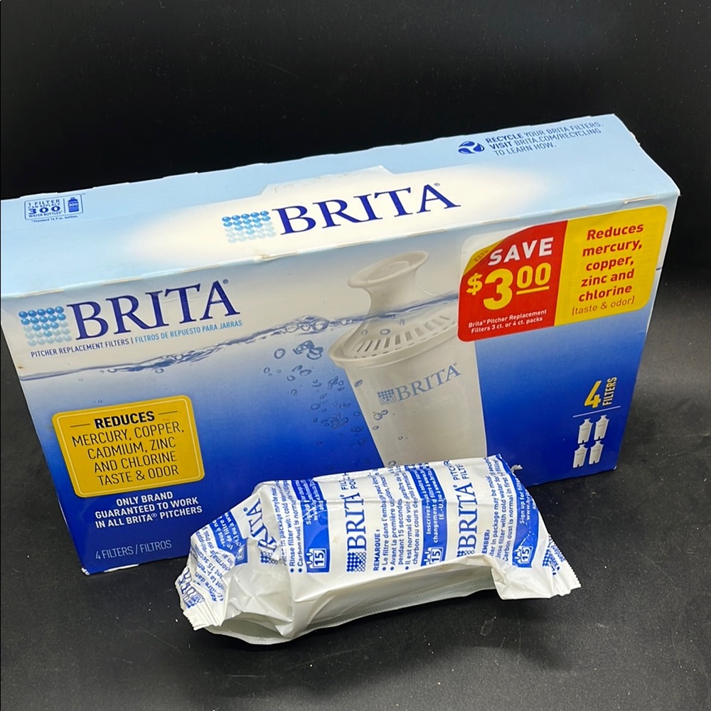 BRITA White Water Pitcher Replacement Filters, 5-Pack